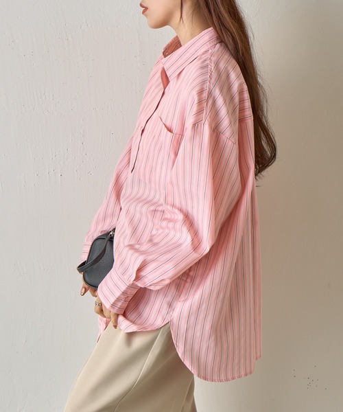 COLONY 2139（コロニートゥーワンスリーナイン）の「マルチストライプ長袖シャツ（シャツ/ブラウス・レディース・ピンク/イエロー/サックスブルー・FREE）」の17枚目の写真