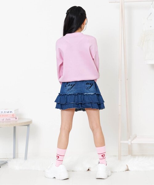 algy（アルジー）の「ダンボールトレーナー（スウェット・キッズ・ピンク/ネイビー/アイボリー・130/140/150/160）」の6枚目の写真