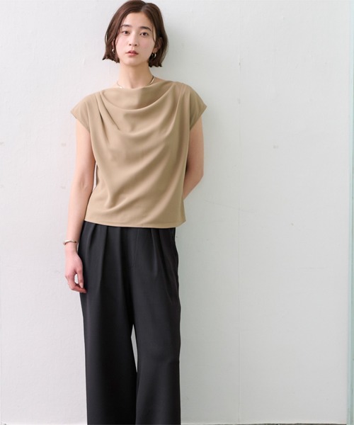 UR'S(ユアーズ)の「ベーシックイージーワイドパンツ(その他パンツ・レディース・ネイビー/ベージュ/ブラック/オフホワイト・L/M/S)」の13枚目の写真