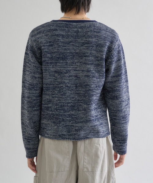 EPNK（イーピーエヌケー）の「Melange Asym Button Cardigan / メランジ アシンメトリー ボタン カーディガン（カーディガン/ボレロ・メンズ・ネイビー/ブラウン・SMALL/MEDIUM/LARGE）」の21枚目の写真