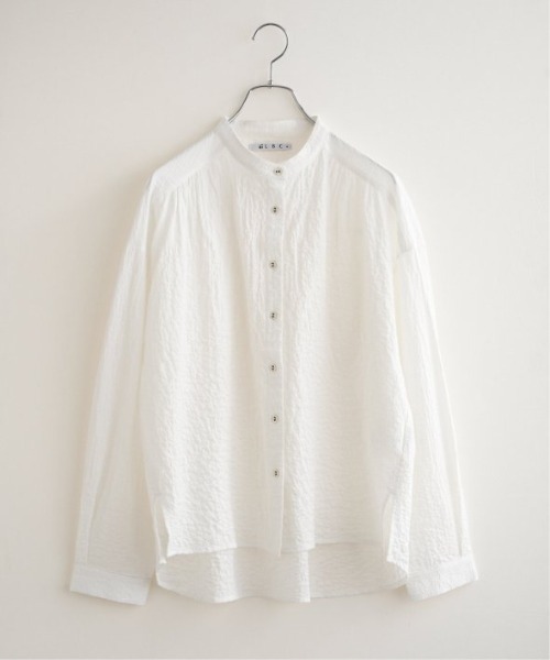 LBC（エルビーシー）の「オーガニックコットンバンドカラーシャツ（シャツ/ブラウス・レディース・グレー/ブルー/ホワイト/ピンク・M/L）」の16枚目の写真