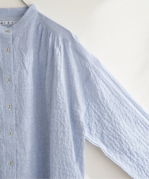 LBC（エルビーシー）の「オーガニックコットンバンドカラーシャツ（シャツ/ブラウス・レディース・グレー/ブルー/ホワイト/ピンク・M/L）」の21枚目の写真