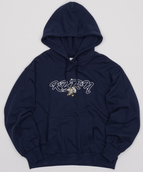 kaoyorinakami（カオヨリナカミ）の「punch bike studs hoodie / パンチバイクスタッズパーカー（パーカー・メンズ・ネイビー/グレー・X-LARGE/LARGE/MEDIUM/SMALL）」の2枚目の写真