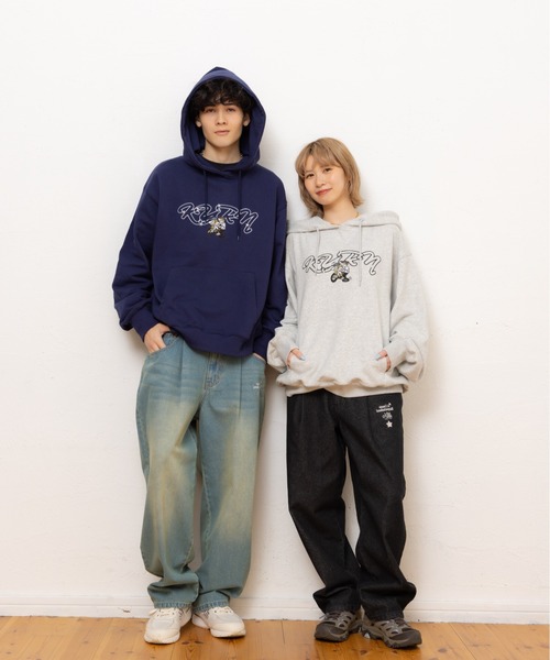 kaoyorinakami（カオヨリナカミ）の「punch bike studs hoodie / パンチバイクスタッズパーカー（パーカー・メンズ・ネイビー/グレー・X-LARGE/LARGE/MEDIUM/SMALL）」の10枚目の写真