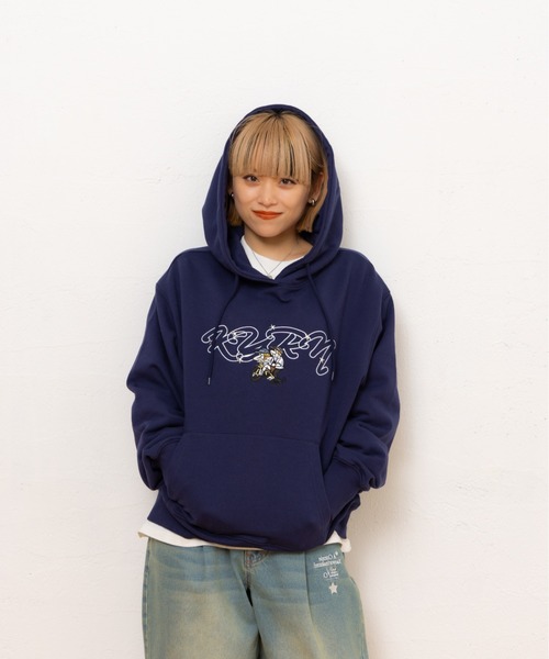 kaoyorinakami（カオヨリナカミ）の「punch bike studs hoodie / パンチバイクスタッズパーカー（パーカー・メンズ・ネイビー/グレー・X-LARGE/LARGE/MEDIUM/SMALL）」の11枚目の写真