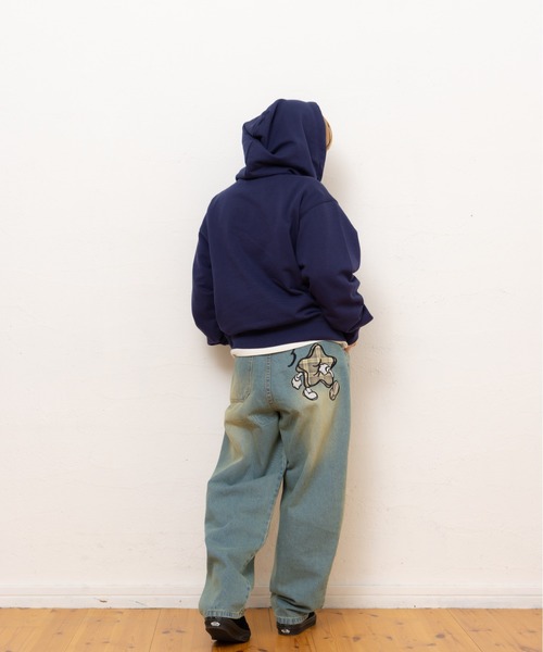 kaoyorinakami（カオヨリナカミ）の「punch bike studs hoodie / パンチバイクスタッズパーカー（パーカー・メンズ・ネイビー/グレー・X-LARGE/LARGE/MEDIUM/SMALL）」の15枚目の写真