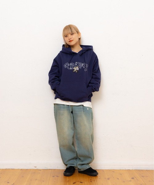 kaoyorinakami（カオヨリナカミ）の「punch bike studs hoodie / パンチバイクスタッズパーカー（パーカー・メンズ・ネイビー/グレー・X-LARGE/LARGE/MEDIUM/SMALL）」の13枚目の写真
