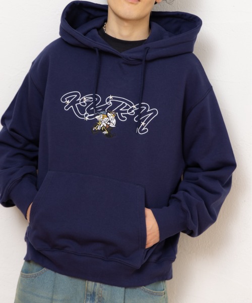 kaoyorinakami（カオヨリナカミ）の「punch bike studs hoodie / パンチバイクスタッズパーカー（パーカー・メンズ・ネイビー/グレー・X-LARGE/LARGE/MEDIUM/SMALL）」の17枚目の写真