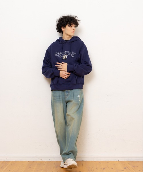 kaoyorinakami（カオヨリナカミ）の「punch bike studs hoodie / パンチバイクスタッズパーカー（パーカー・メンズ・ネイビー/グレー・X-LARGE/LARGE/MEDIUM/SMALL）」の20枚目の写真