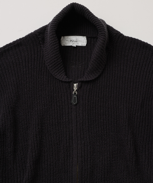 UNFOLLOW（アンフォロー）の「【FOLL / フォル】dry silk summer couchin blouson（ニット/セーター・メンズ・ネイビー/グレー・3/2）」の4枚目の写真