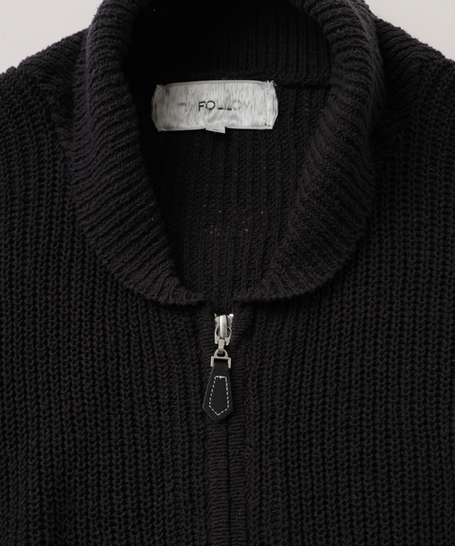 UNFOLLOW（アンフォロー）の「【FOLL / フォル】dry silk summer couchin blouson（ニット/セーター・メンズ・ネイビー/グレー・3/2）」の5枚目の写真