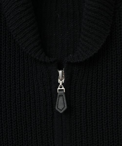 UNFOLLOW（アンフォロー）の「【FOLL / フォル】dry silk summer couchin blouson（ニット/セーター・メンズ・ネイビー/グレー・3/2）」の9枚目の写真