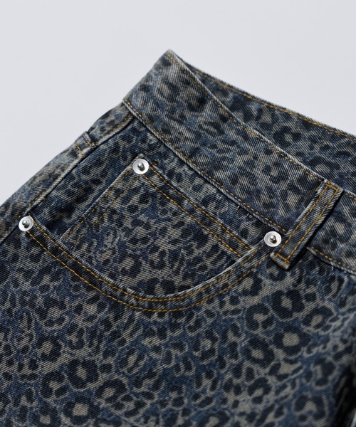レオパードワイドデニムパンツ（デニムパンツ）｜MSG（エムエスジー