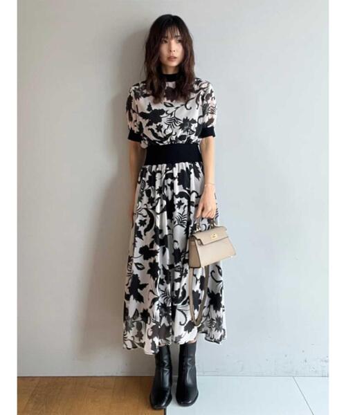 DRESSTERIOR(ドレステリア)の「【otonaMUSE5月号掲載/ウォッシャブル】シアー ボタニカル ドレス(ワンピース・レディース・ベージュ系3・34/36/38)」の3枚目の写真