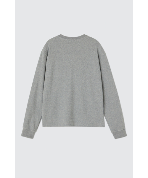 LEARVE(ルアブ)の「東京テクスチャーワッフルヘンリーネックグレー(Tシャツ/カットソー・メンズ・その他・M/L/XL)」の2枚目の写真