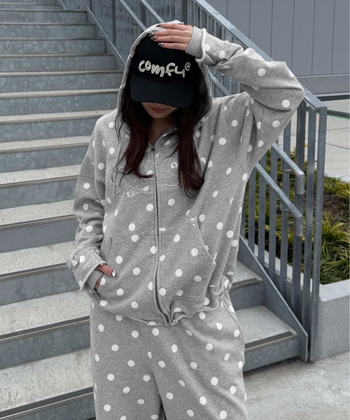 26SS】アソート柄加工ジップパーカー（パーカー）｜sedacle（セダクル