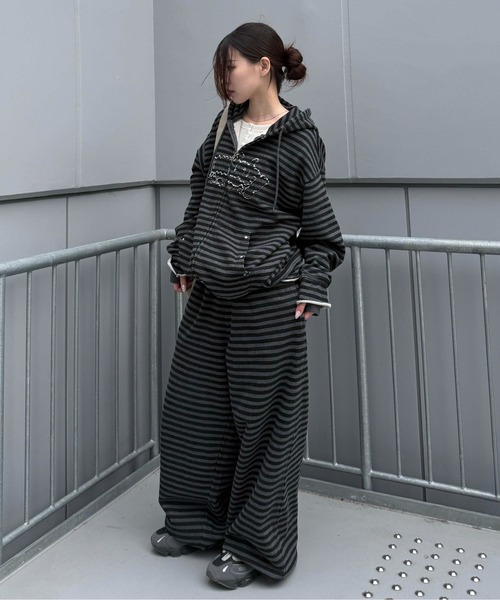 モ*ガ様 sedacle 26Sアソート柄加工ジップパーカーとスエットセット 26SS】アソート柄加工ジップパーカー（パーカー）｜sedacle（セダクル