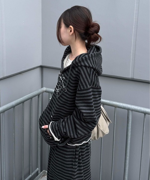 26SS】アソート柄加工ジップパーカー（パーカー）｜sedacle（セダクル