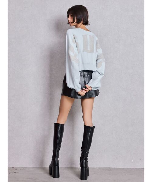 GYDA（ジェイダ）の「FLUKE インターシャラメニット 2WAYトップス（ニット/セーター・レディース・ブラック/オフホワイト/グレー・FREE）」の15枚目の写真