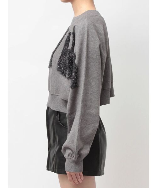 GYDA（ジェイダ）の「FLUKE インターシャラメニット 2WAYトップス（ニット/セーター・レディース・ブラック/オフホワイト/グレー・FREE）」の17枚目の写真