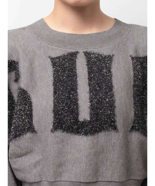 GYDA（ジェイダ）の「FLUKE インターシャラメニット 2WAYトップス（ニット/セーター・レディース・ブラック/オフホワイト/グレー・FREE）」の19枚目の写真