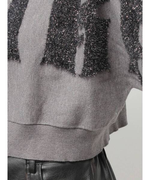 GYDA（ジェイダ）の「FLUKE インターシャラメニット 2WAYトップス（ニット/セーター・レディース・ブラック/オフホワイト/グレー・FREE）」の9枚目の写真