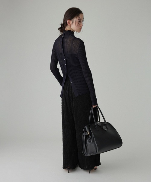 BABYLONE(バビロン)の「シアージャガードパンツ(その他パンツ・レディース・ブラック/クリーム・フリー)」の5枚目の写真