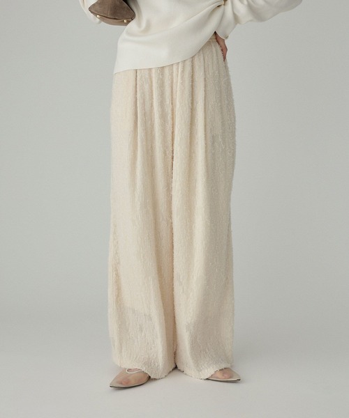 BABYLONE(バビロン)の「シアージャガードパンツ(その他パンツ・レディース・ブラック/クリーム・フリー)」の13枚目の写真