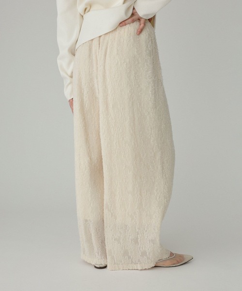 BABYLONE(バビロン)の「シアージャガードパンツ(その他パンツ・レディース・ブラック/クリーム・フリー)」の14枚目の写真