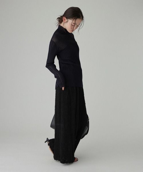 BABYLONE(バビロン)の「シアージャガードパンツ(その他パンツ・レディース・ブラック/クリーム・フリー)」の6枚目の写真