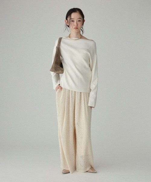 BABYLONE(バビロン)の「シアージャガードパンツ(その他パンツ・レディース・ブラック/クリーム・フリー)」の10枚目の写真