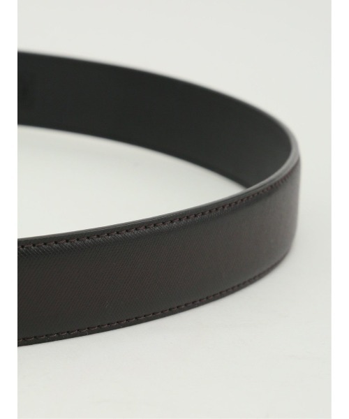 TAKA-Q(タカキュー)の「【アジャストフリー 表牛革】タカキュー サフィアーノ型押しベルト(ベルト・メンズ・ブラック/ダークウッド・FREE)」の7枚目の写真