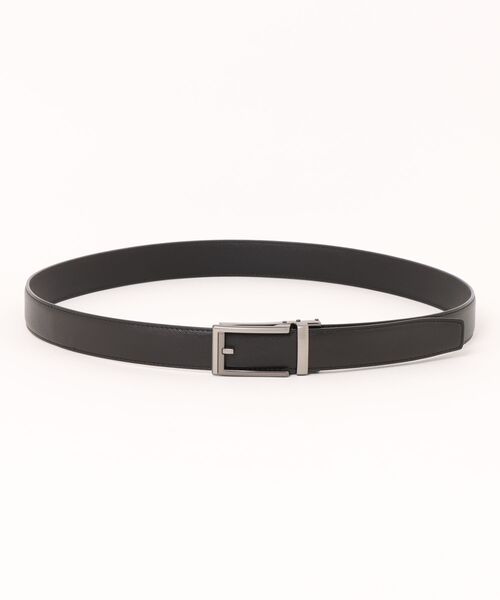 TAKA-Q(タカキュー)の「【アジャストフリー 表牛革】タカキュー サフィアーノ型押しベルト(ベルト・メンズ・ブラック/ダークウッド・FREE)」の8枚目の写真