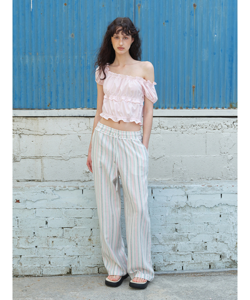 ETMON（エトモン）の「Banding Shirring Blouse Light Pink（シャツ/ブラウス・レディース・その他・FREE）」の2枚目の写真