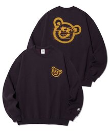 BEAR&SMILEY SWEATSHIRTS_DARK PURPLE(IK2CFMM441A)