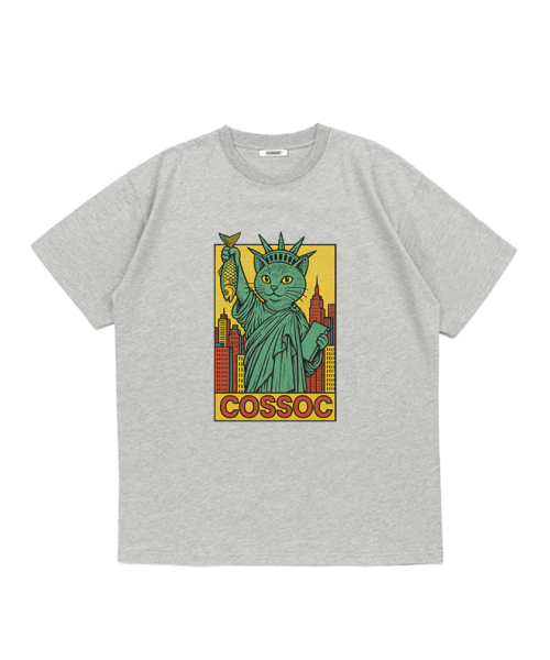 COSO(コソ)の「キャットオブリバティ 半袖Tシャツ (ホワイト)(Tシャツ/カットソー・レディース・ホワイト・M/L/S)」の2枚目の写真