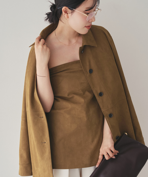plage（プラージュ）の「Suede like ビスチェ（その他トップス・レディース・キャメル・FREE）」の2枚目の写真