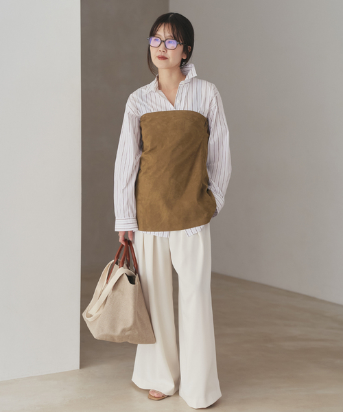 plage（プラージュ）の「Suede like ビスチェ（その他トップス・レディース・キャメル・FREE）」の3枚目の写真