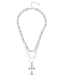 EVRIS | PEARL MIX CHAIN 3連 ネックレス(ネックレス)