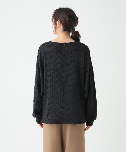 Elura（エルーラ）の「ドットジャガードブラウス/655730（シャツ/ブラウス・レディース・ライトピンク/ブラック/ホワイト・FREE）」の14枚目の写真