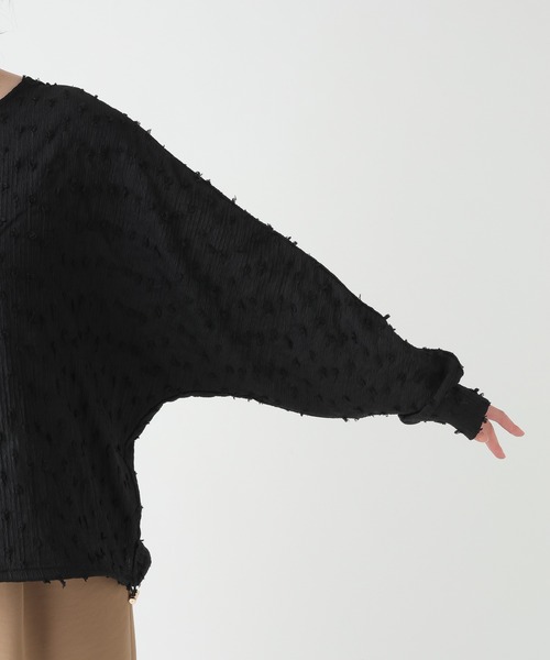 Elura（エルーラ）の「ドットジャガードブラウス/655730（シャツ/ブラウス・レディース・ライトピンク/ブラック/ホワイト・FREE）」の17枚目の写真