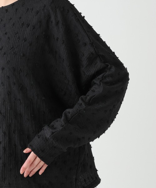 Elura（エルーラ）の「ドットジャガードブラウス/655730（シャツ/ブラウス・レディース・ライトピンク/ブラック/ホワイト・FREE）」の18枚目の写真