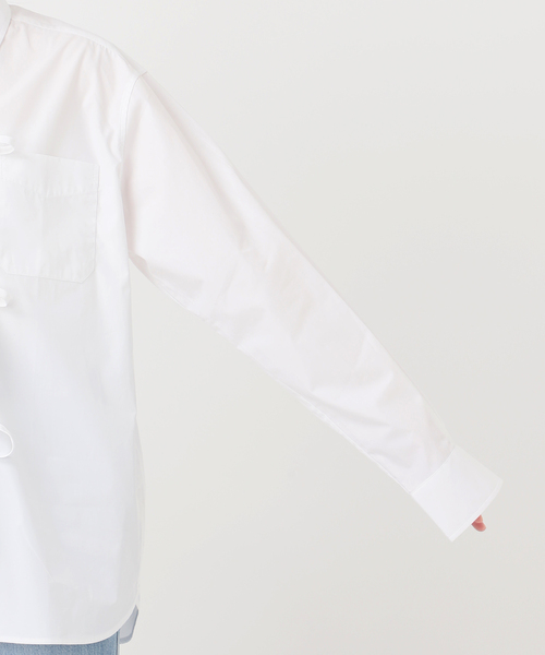 MA/RE（マレ）の「MA/RE/マレ RIBBON SHIRTS シャツ LIGHT COTTON 104 GR（シャツ/ブラウス・レディース・ホワイト/ブルー系その他・FREE/MEDIUM）」の21枚目の写真