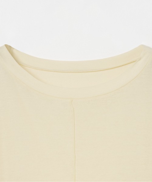 HELIOPOLE(エリオポール)の「【smooth skin series】wide crew neck(Tシャツ/カットソー・レディース・チャコールグレー/スカイブルー/アイボリー/クリーム・38)」の6枚目の写真