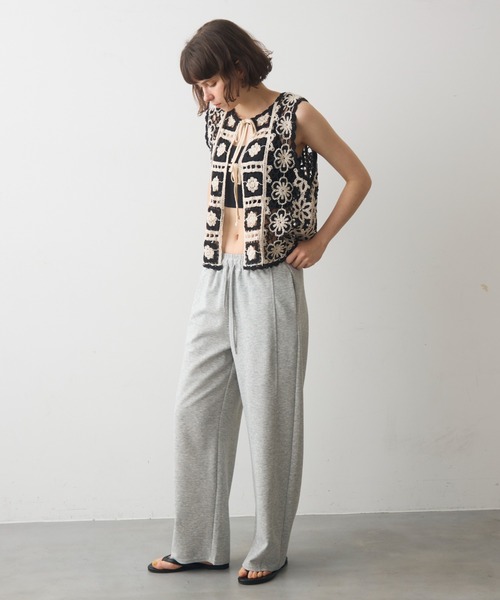 full/fill.(フルフィル)の「2way flower crochet tops/2wayフラワークロシェトップス(ベスト・レディース・ナチュラル/ブラック・FREE)」の9枚目の写真