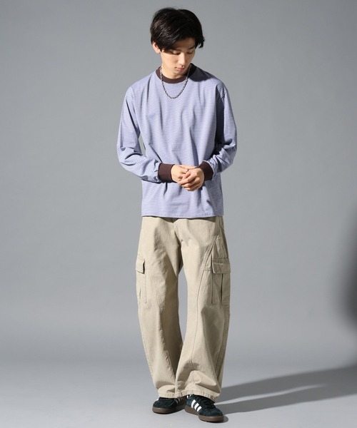 LAND MUSEUM(ランドミュージアム)の「LAND MUSEUM/ルーズカーゴコットンパンツ(カーゴパンツ・メンズ・ネイビー/ライトグレー/グレー・LARGE/MEDIUM)」の14枚目の写真
