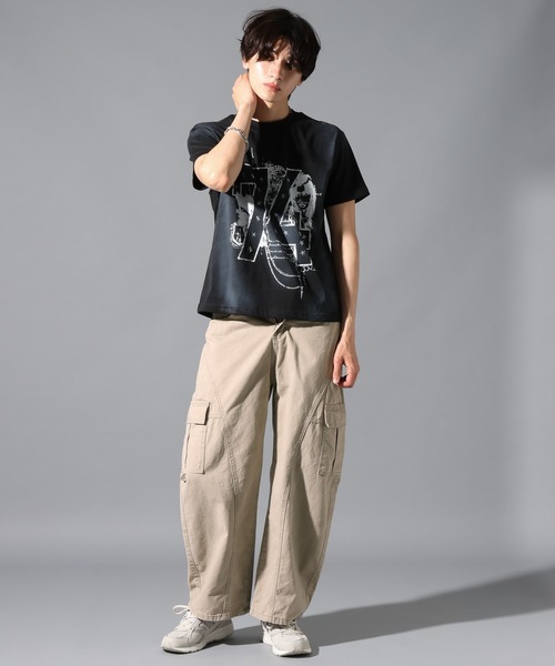 LAND MUSEUM(ランドミュージアム)の「LAND MUSEUM/ルーズカーゴコットンパンツ(カーゴパンツ・メンズ・ネイビー/ライトグレー/グレー・LARGE/MEDIUM)」の4枚目の写真