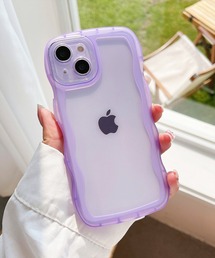 THE MILES（ザ マイルズ）の「"01"≪iPhone17/iPhone17Pro/iPhone Air 対応≫くねくね ニュアンスカーブ カラークリア iPhoneケース（スマホケース/カバー）」