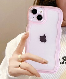 THE MILES（ザ マイルズ）の「"01"≪iPhone17/iPhone17Pro/iPhone Air 対応≫くねくね ニュアンスカーブ カラークリア iPhoneケース（スマホケース/カバー）」