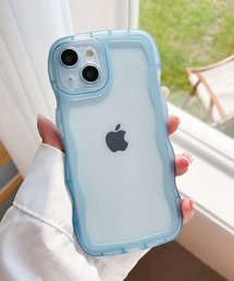 THE MILES（ザ マイルズ）の「"01"≪iPhone17/iPhone17Pro/iPhone Air 対応≫くねくね ニュアンスカーブ カラークリア iPhoneケース（スマホケース/カバー）」